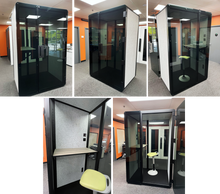 Load image into Gallery viewer, Soundproof office pod 'Richmond M'. No ROOM for distraction. Available in Vancouver, Canada and USA.