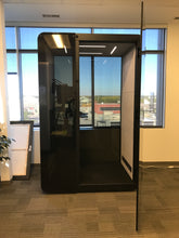 Load image into Gallery viewer, Soundproof Micro-office 'delta M' by Getawayer Canada Inc. Now available in the USA. Portable office pod. Privacy booth. Individual workstation.